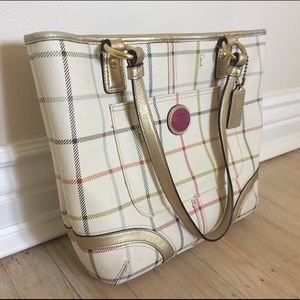 Coach Heritage Peyton Tattersall Bag